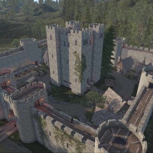 Medieval Castle Outpost, Stables & Bandit