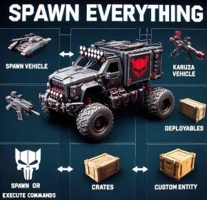 Spawn Everything - Spawn all entity, Bases, Item, Deploy Nature, loot, Pickup Entity, Pickup Vehicles
