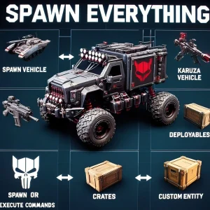Spawn Everything - Spawn all entity, Bases, Item, Deploy Nature, loot, Pickup Entity, Pickup Vehicles